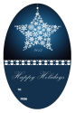 Vertical Oval Large Star To From Christmas Hang Tag